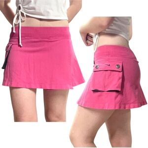 Nike | Pink Low Rise Skort Skirt with Shirts Lining and Cargo Side Pocket